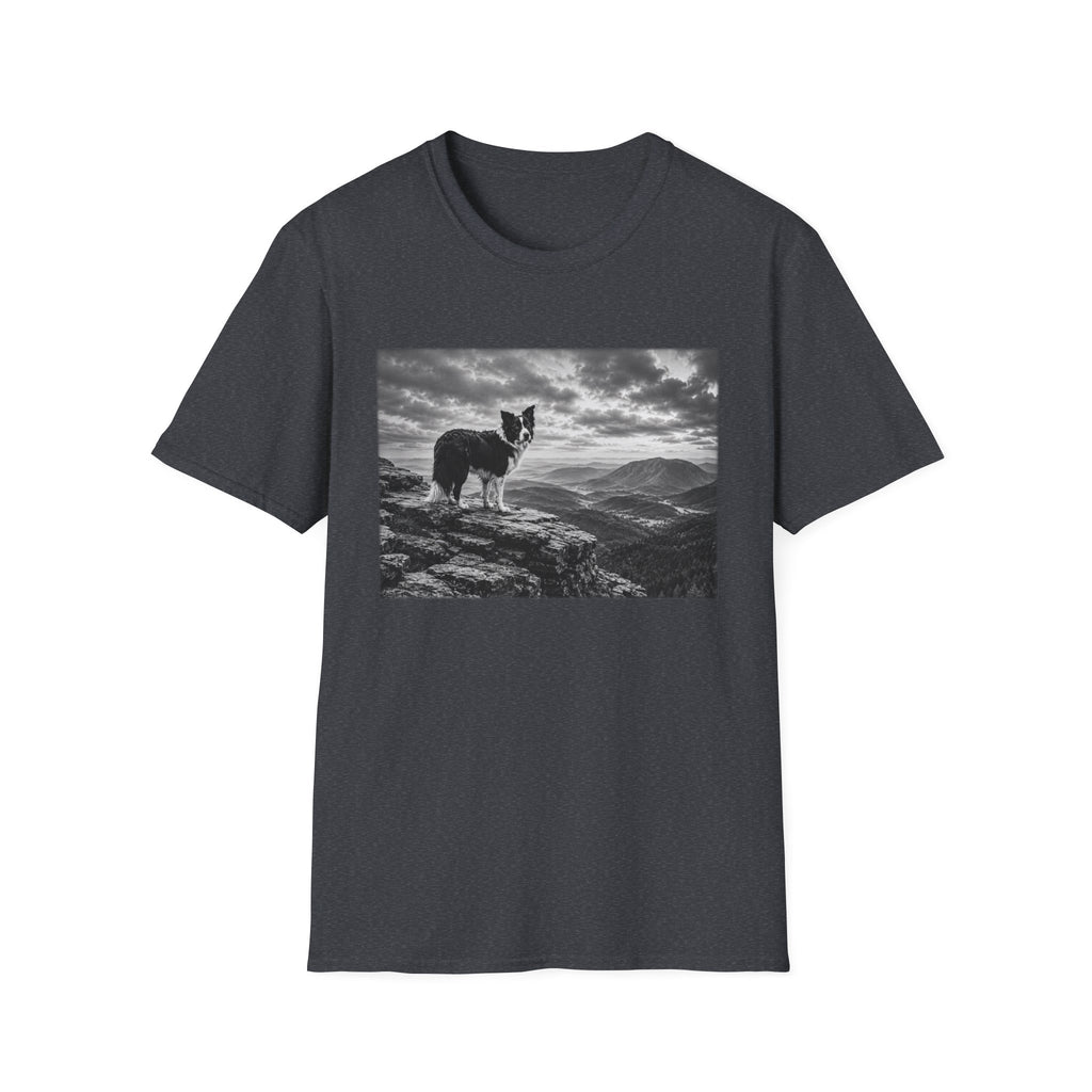 Border Collie On The Cliff Pose T-Shirt