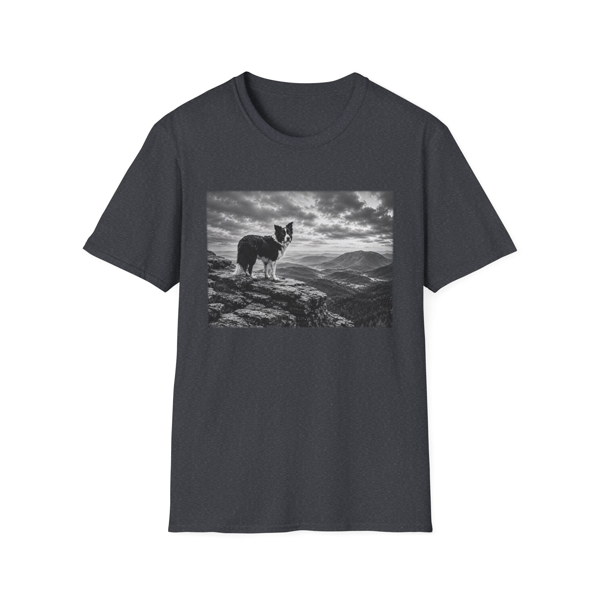 Border Collie On The Cliff Pose T-Shirt