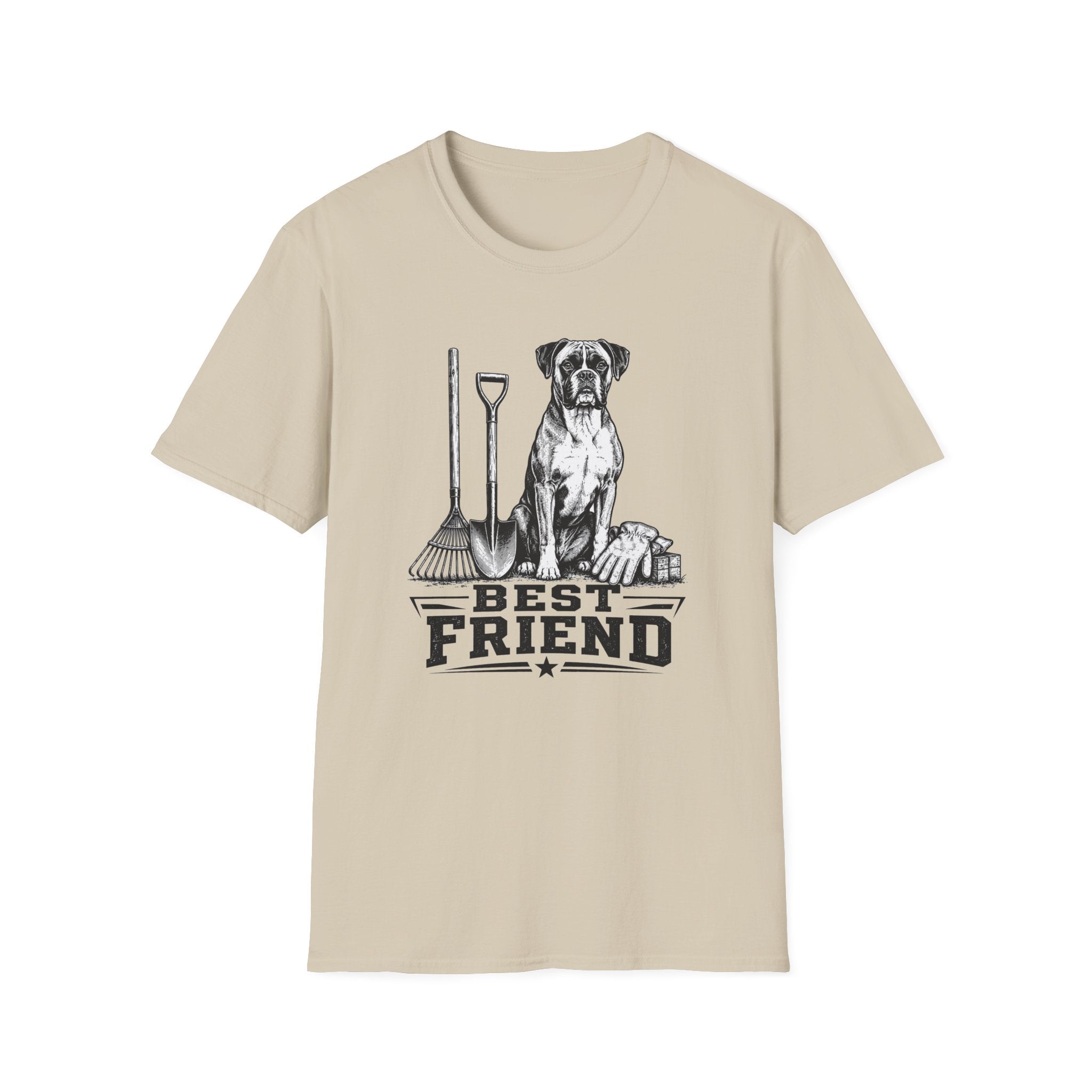 Boxer Best Friend Yardwork T-Shirt