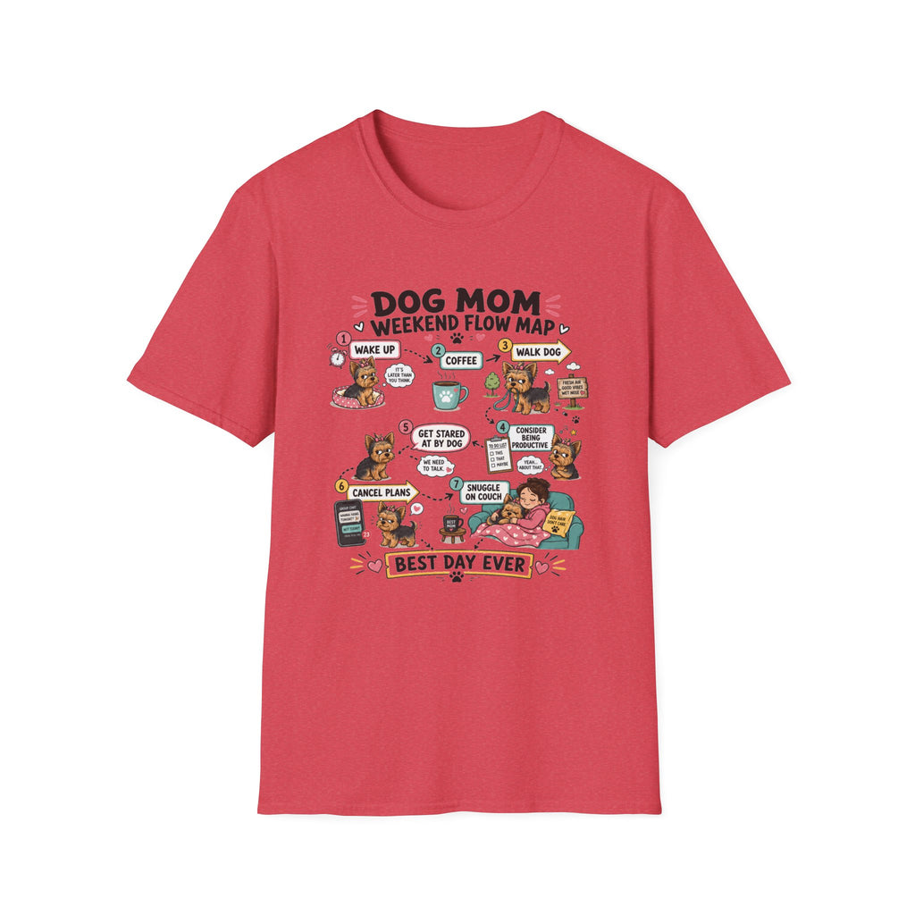 Dog Mom Weekend Flow Map T-Shirt