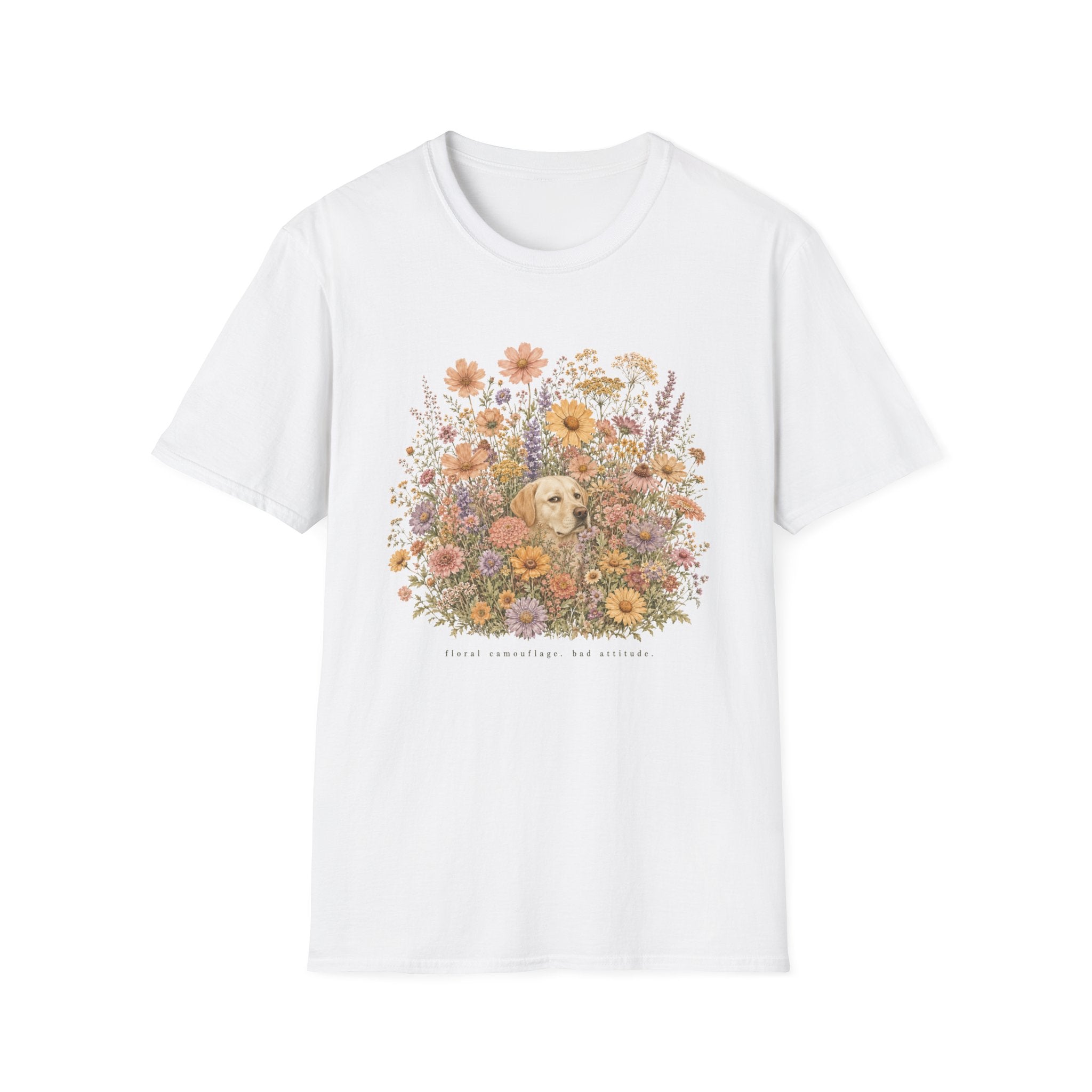 Golden Retriever Floral Camouflage T-Shirt