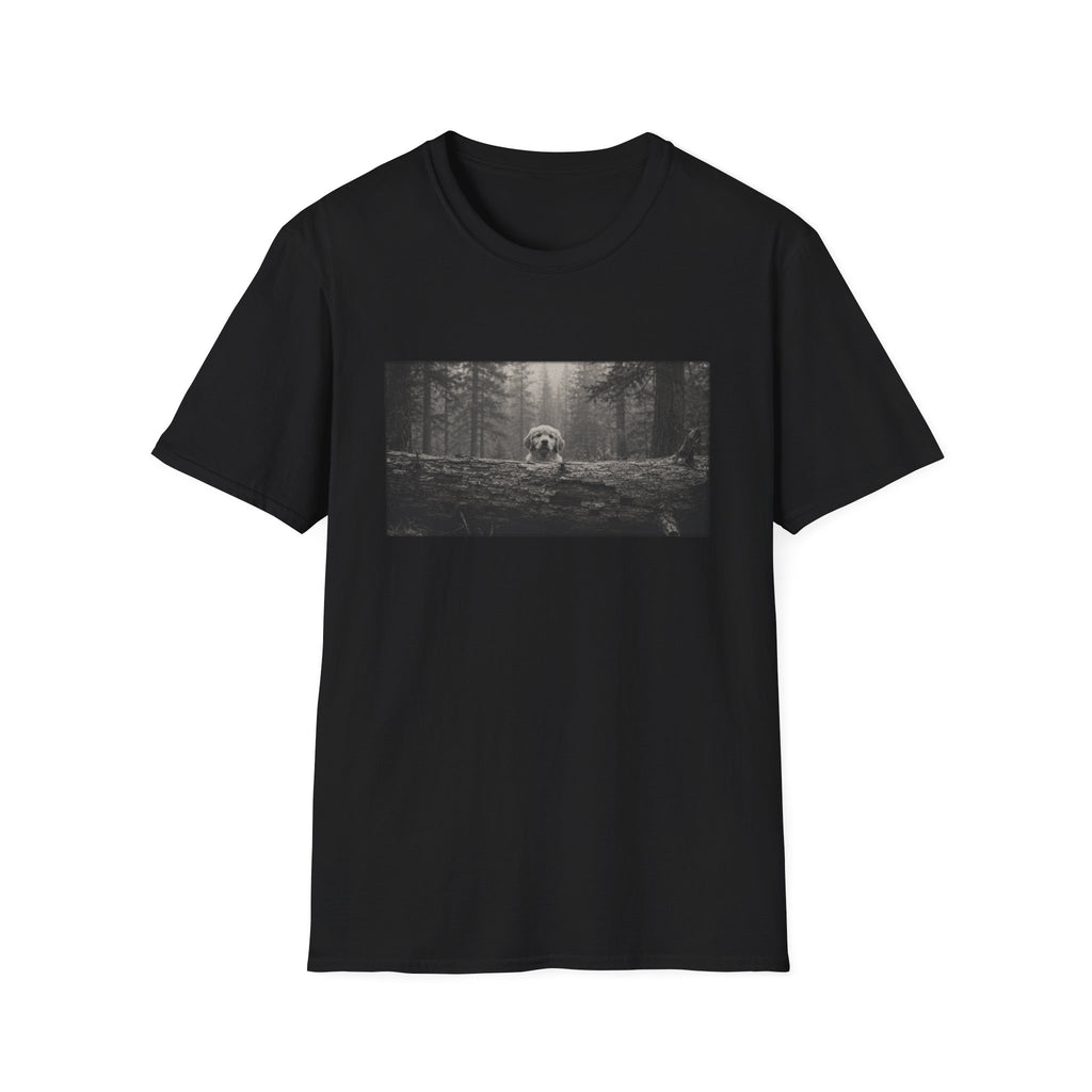 Retriever Behind A Log Pose T-Shirt