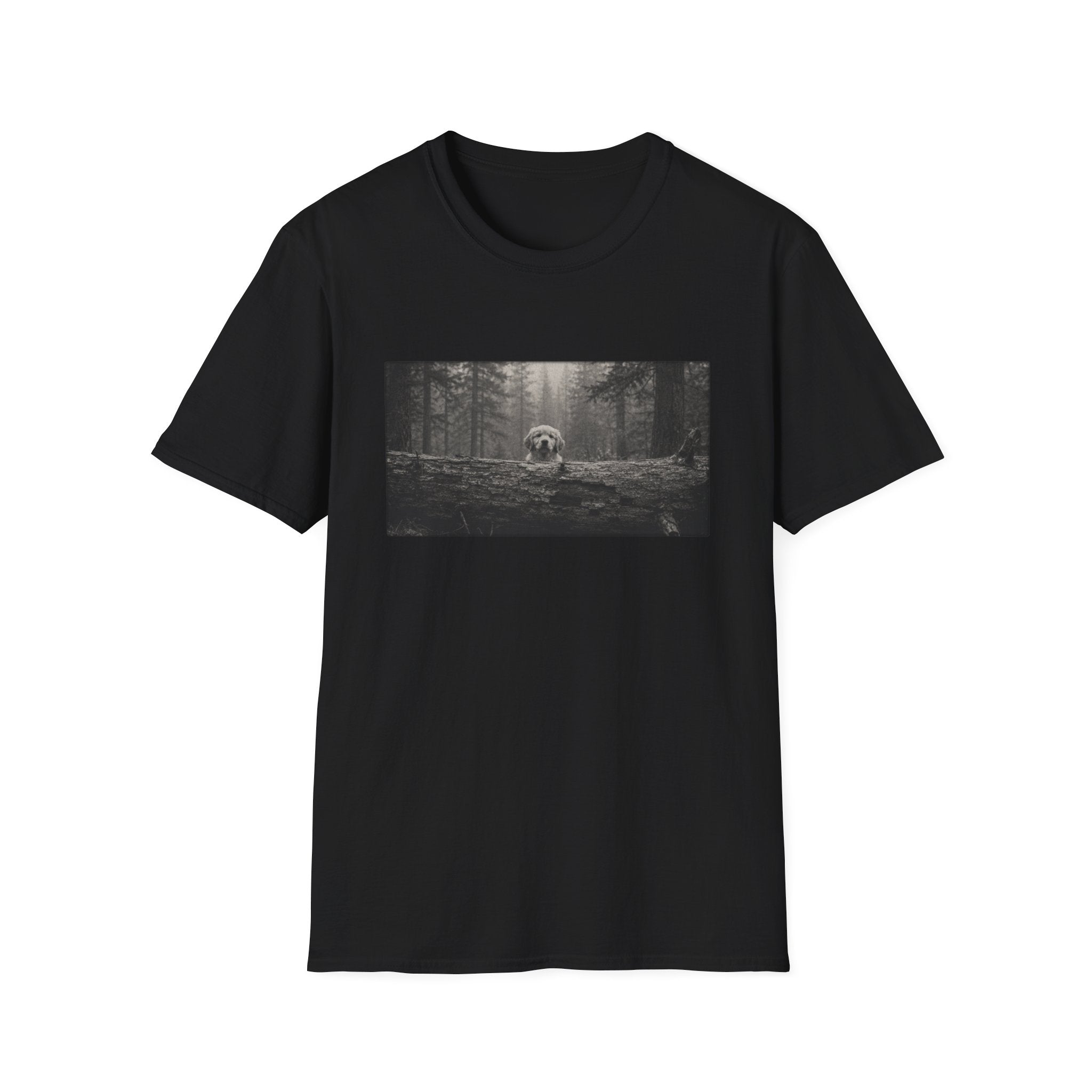 Retriever Behind A Log Pose T-Shirt