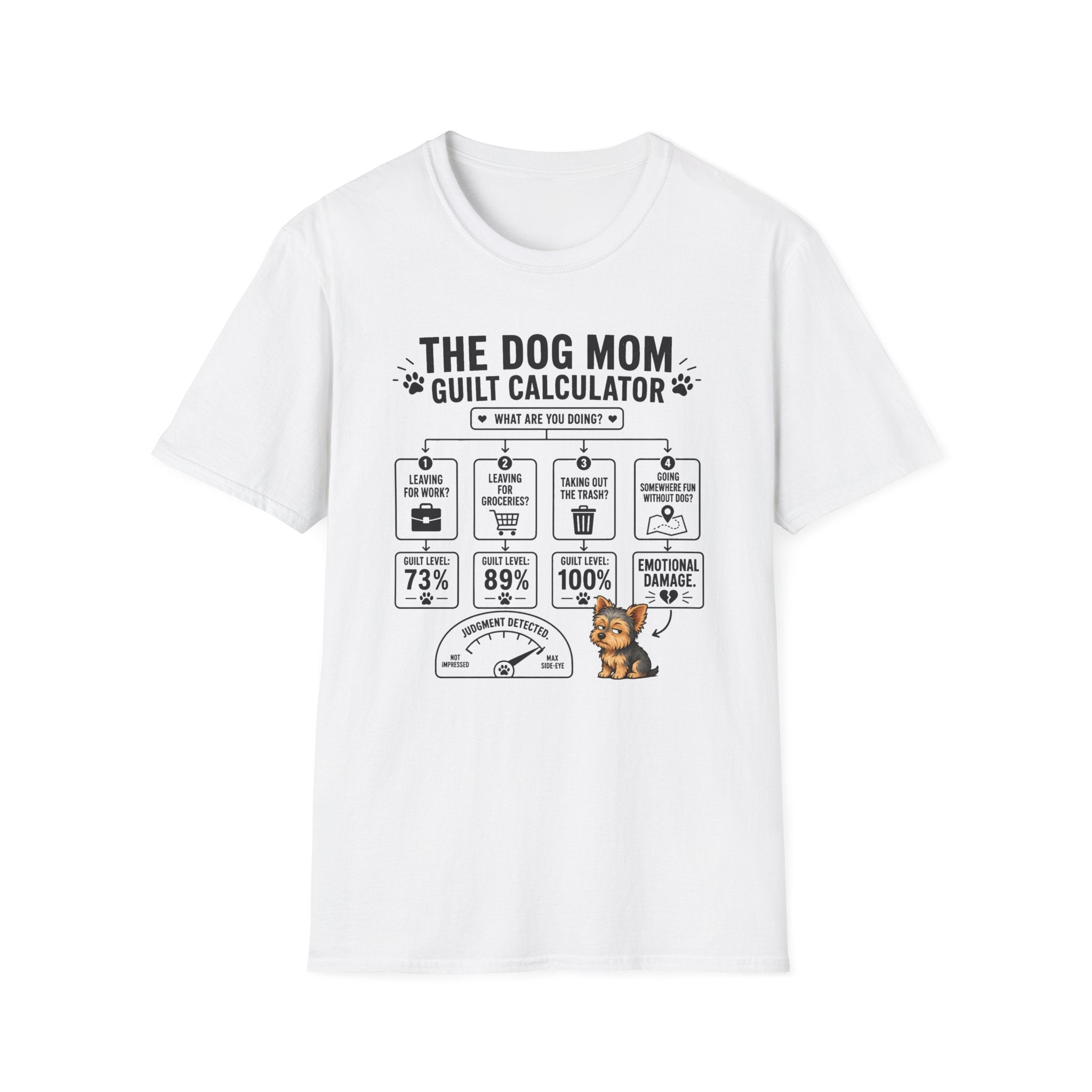 Dog Mom Guilt Calculator T-Shirt