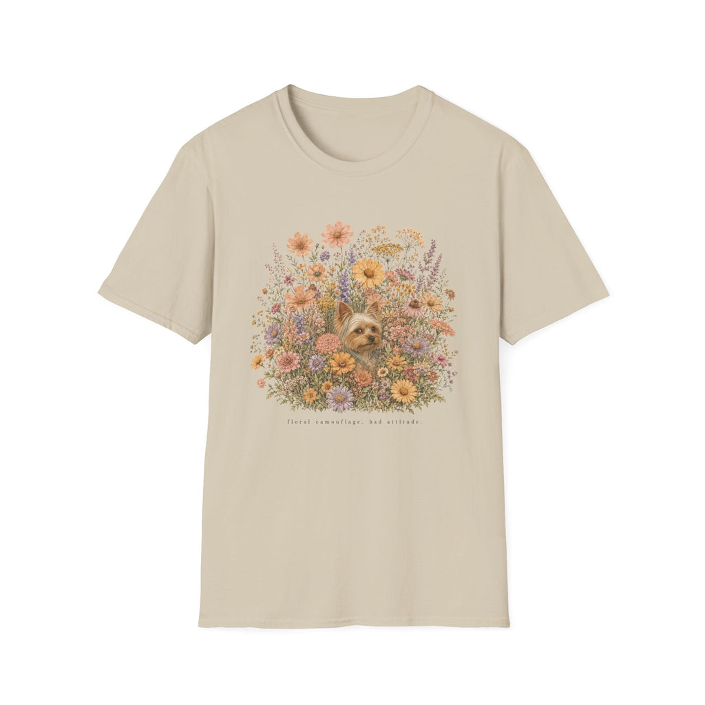 Yorkie Floral Camouflage T-Shirt