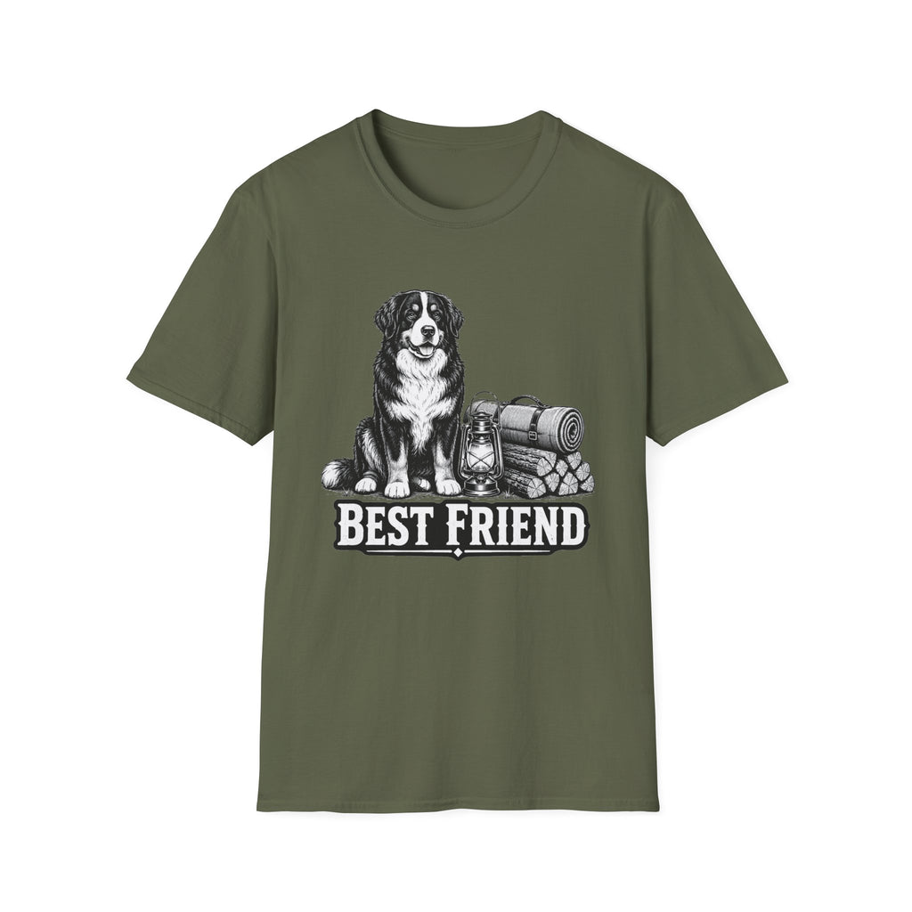 Bernese Mountain Dog Best Friend Camping T-Shirt