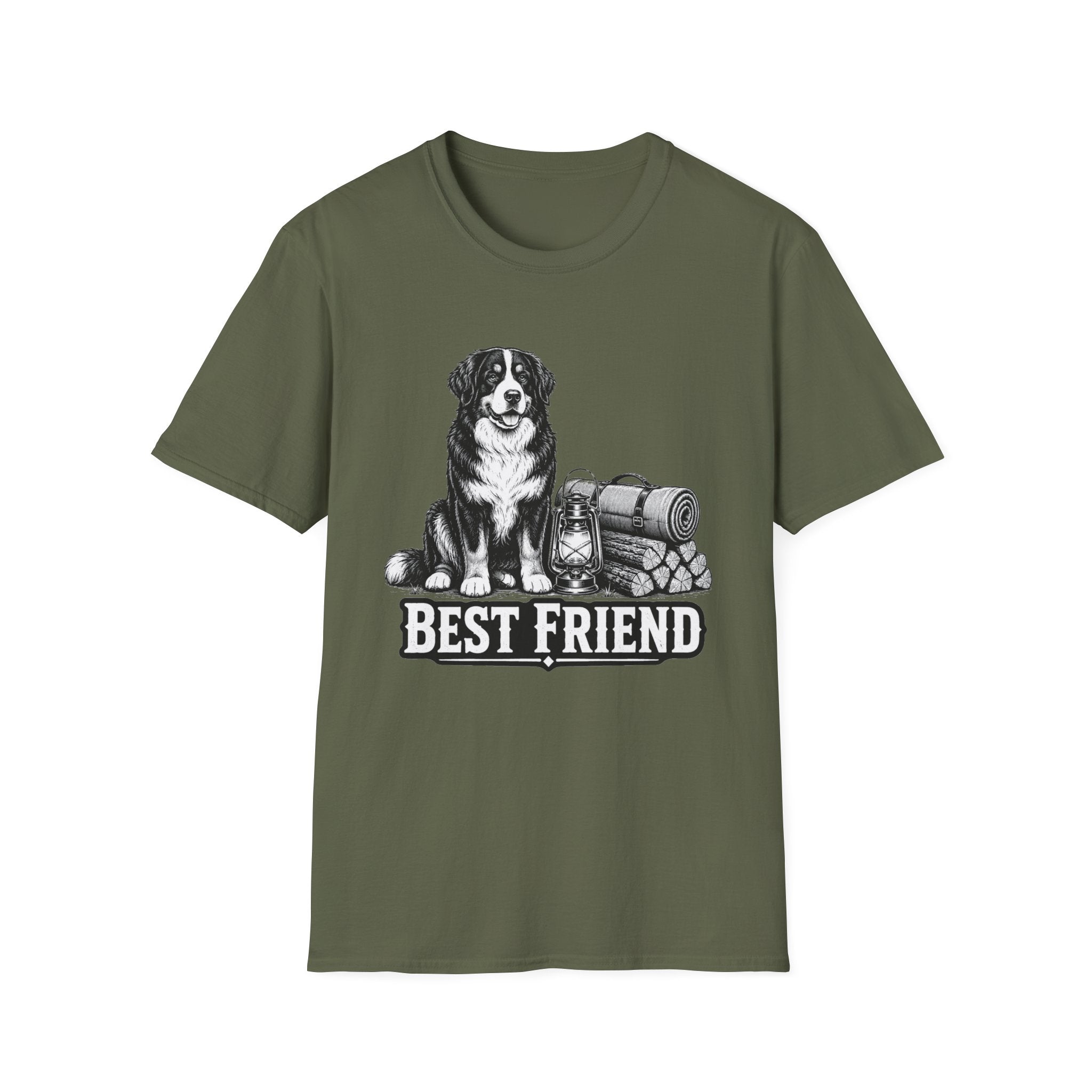 Bernese Mountain Dog Best Friend Camping T-Shirt