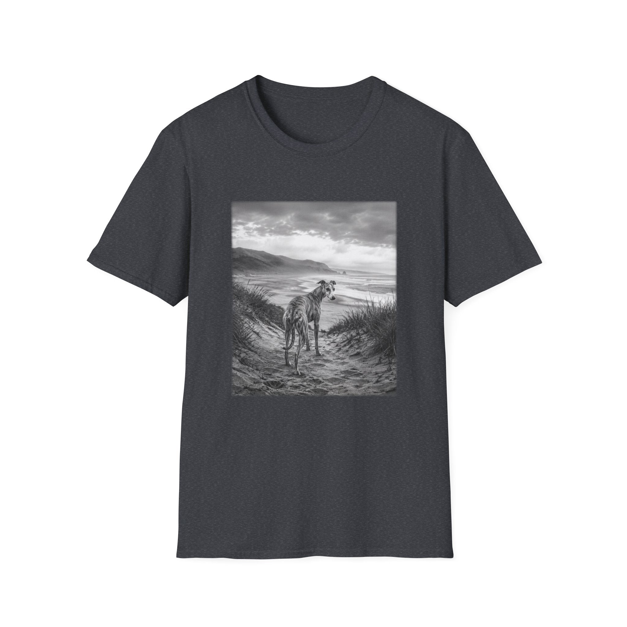 Whippet On The Beach Pose T-Shirt