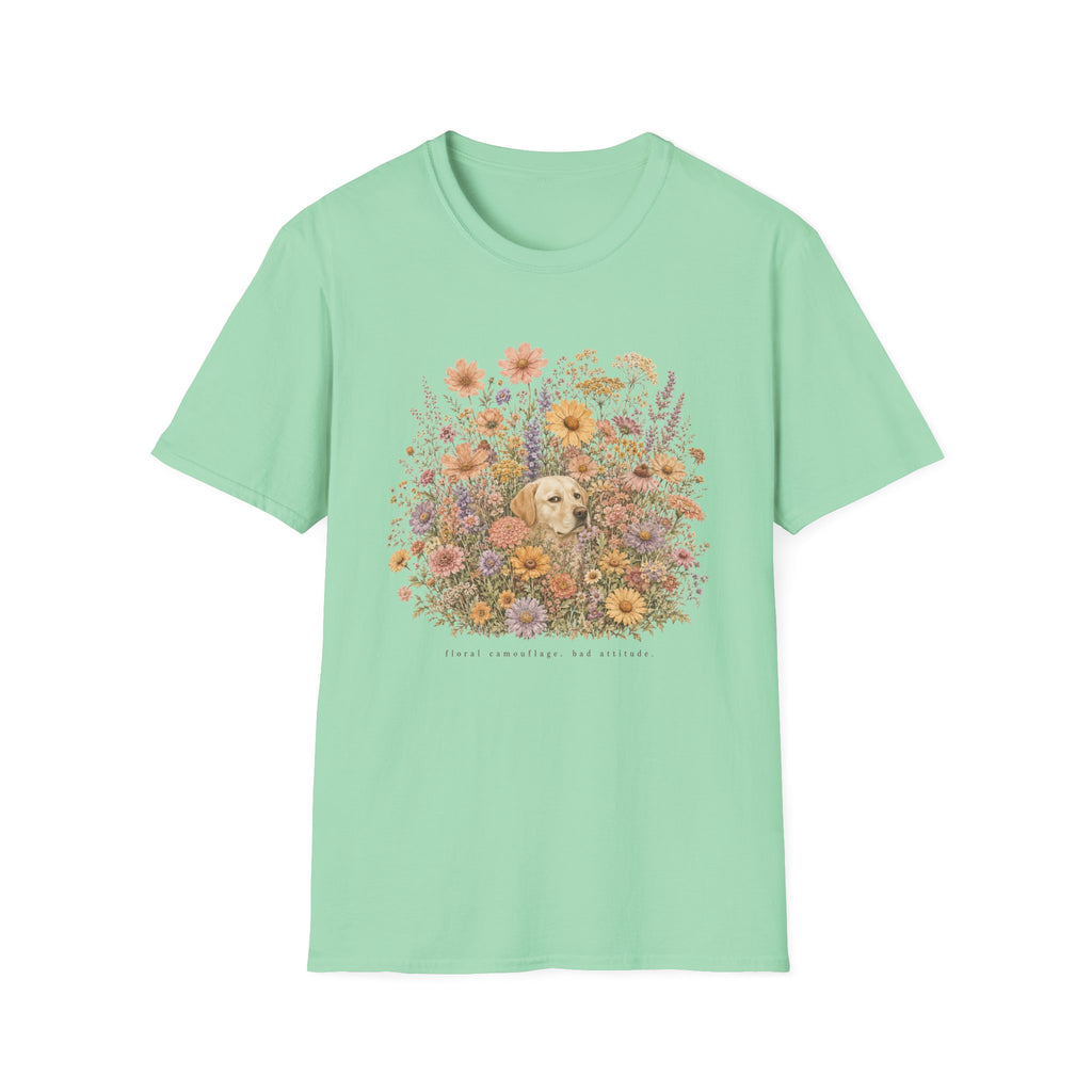 Golden Retriever Floral Camouflage T-Shirt