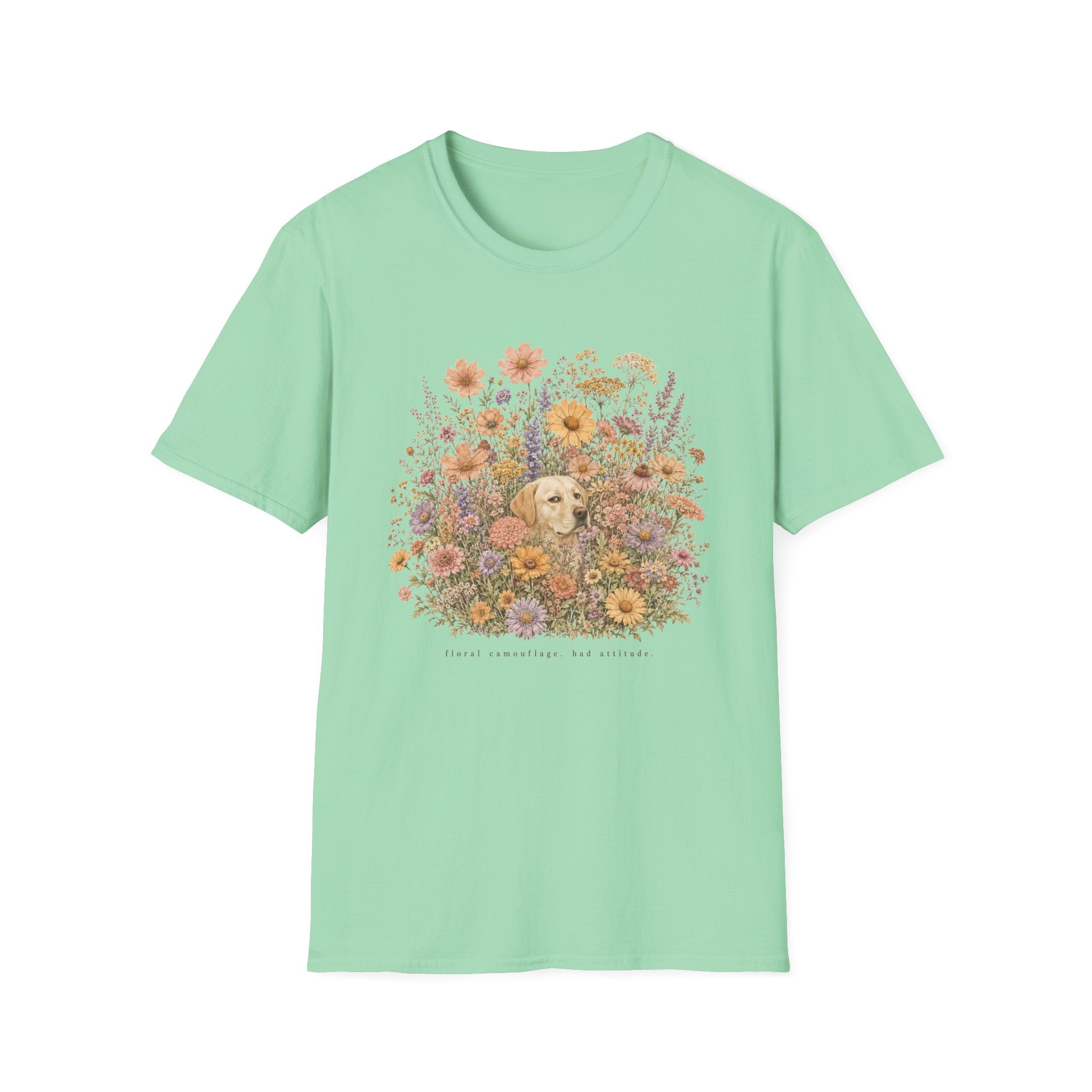 Golden Retriever Floral Camouflage T-Shirt