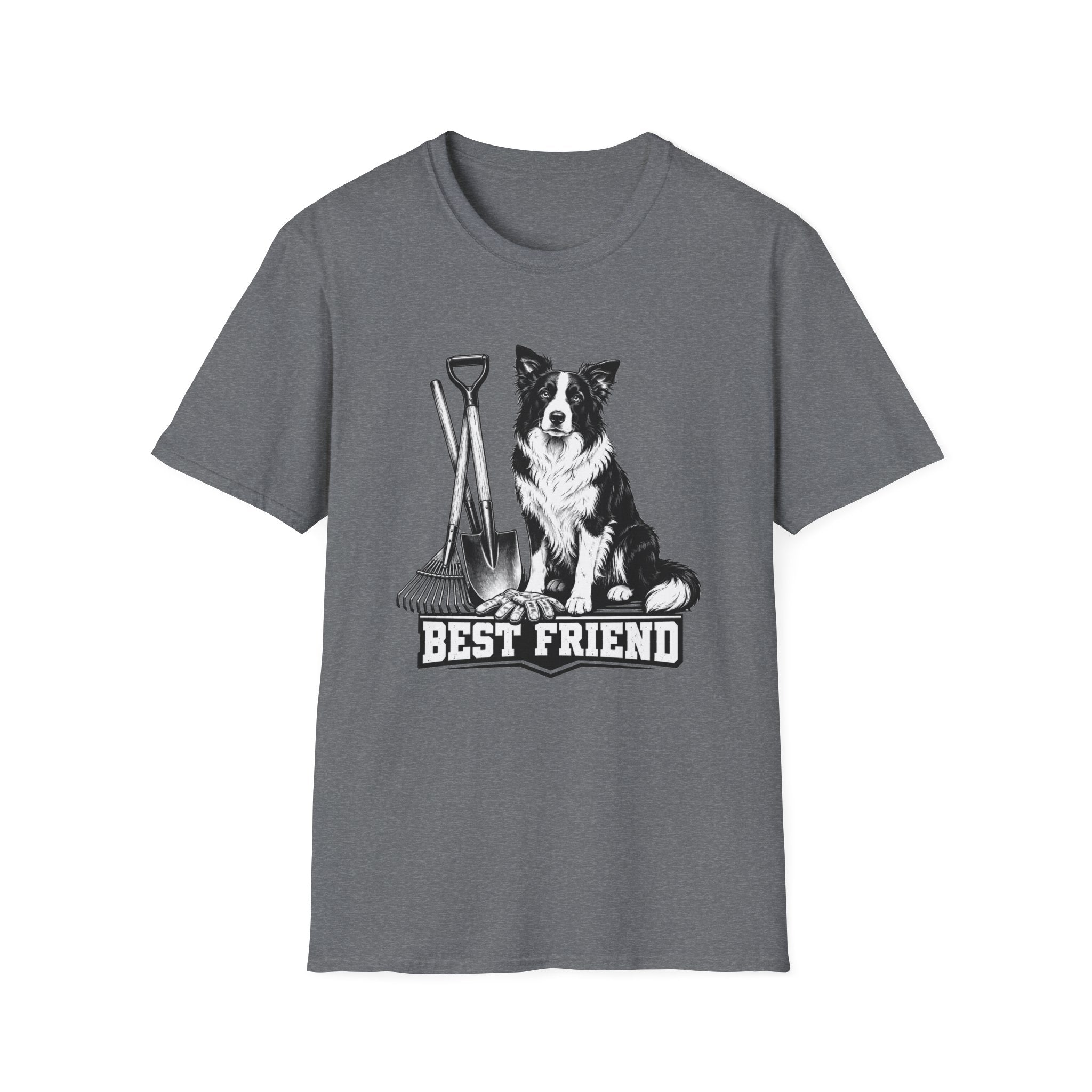 Border Collie Best Friend Yardwork T-Shirt