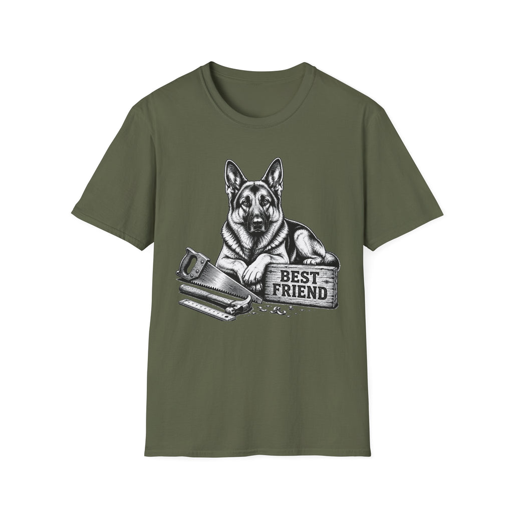 German Shepherd Best Friend Woodworking T-Shirt