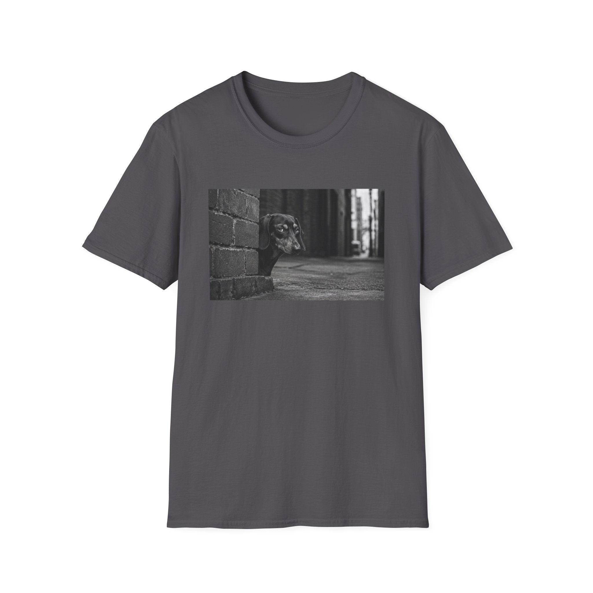 Dachshund Behind A Building Pose T-Shirt