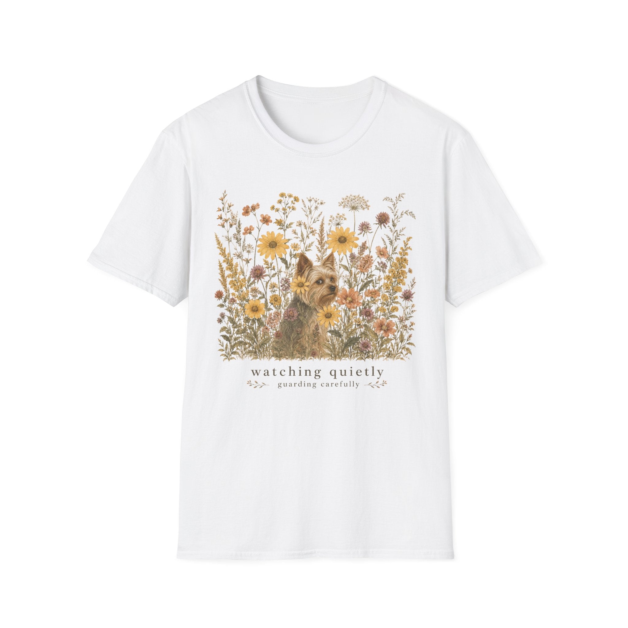 Yorkie Watching Quietly T-Shirt
