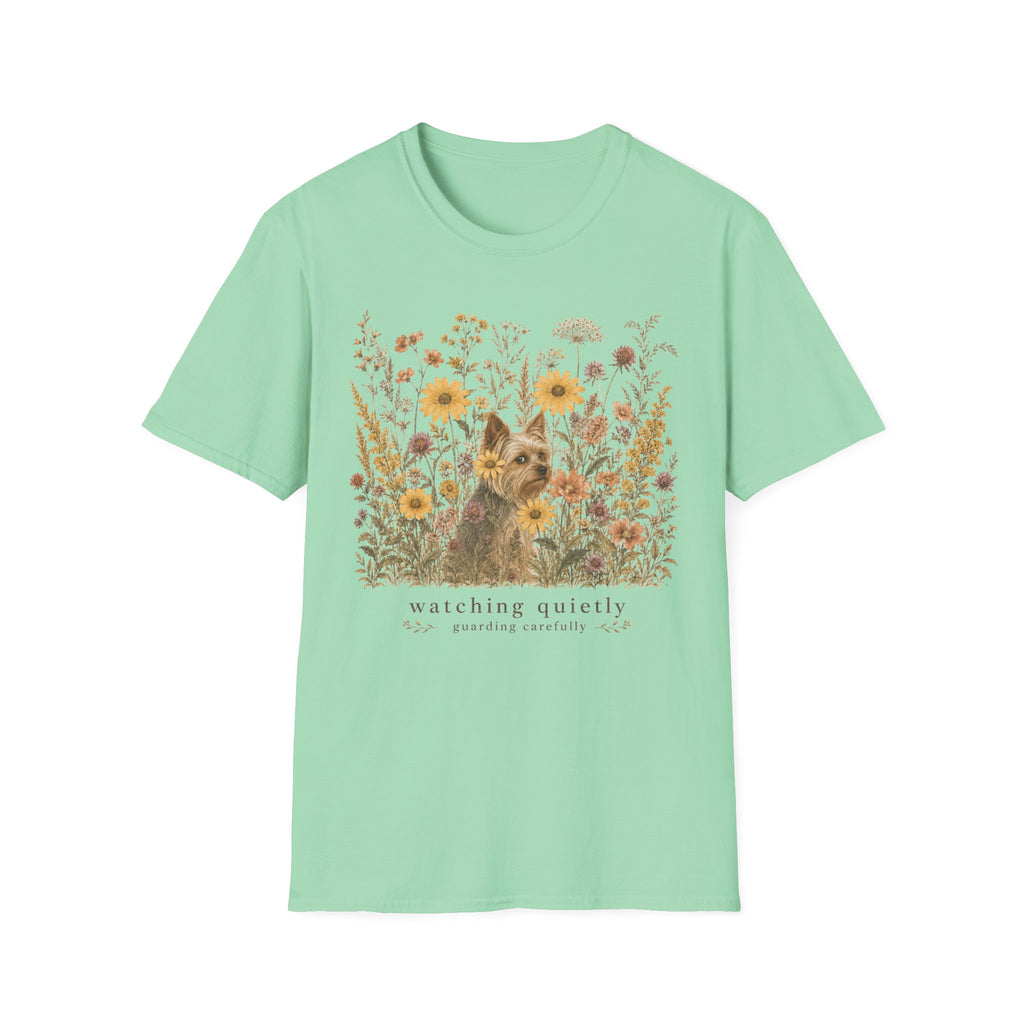 Yorkie Watching Quietly T-Shirt