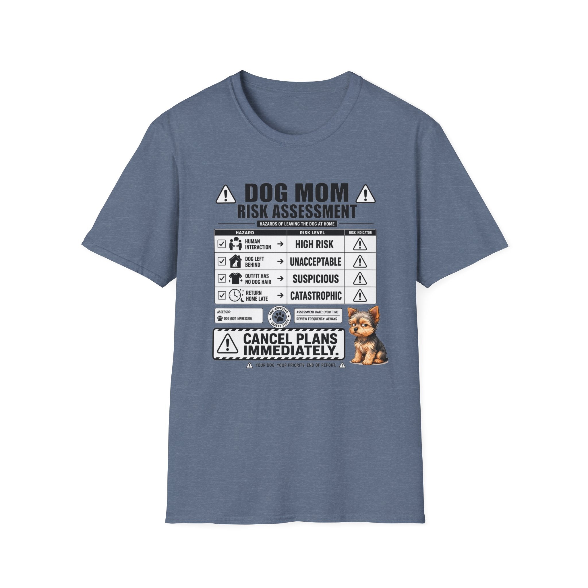 Dog Mom Risk Assessment T-Shirt