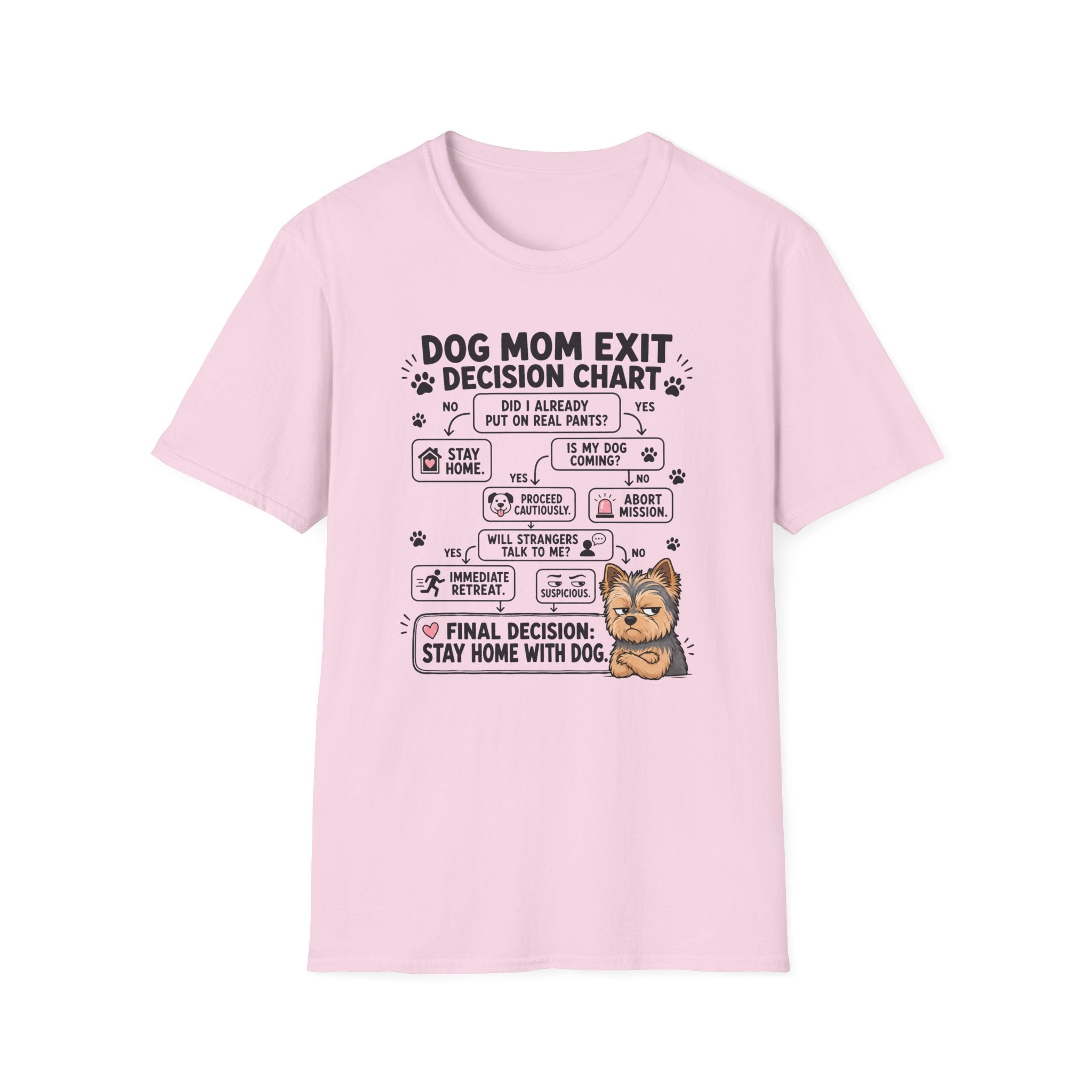 Dog Mom Exit Decision Chart T-Shirt