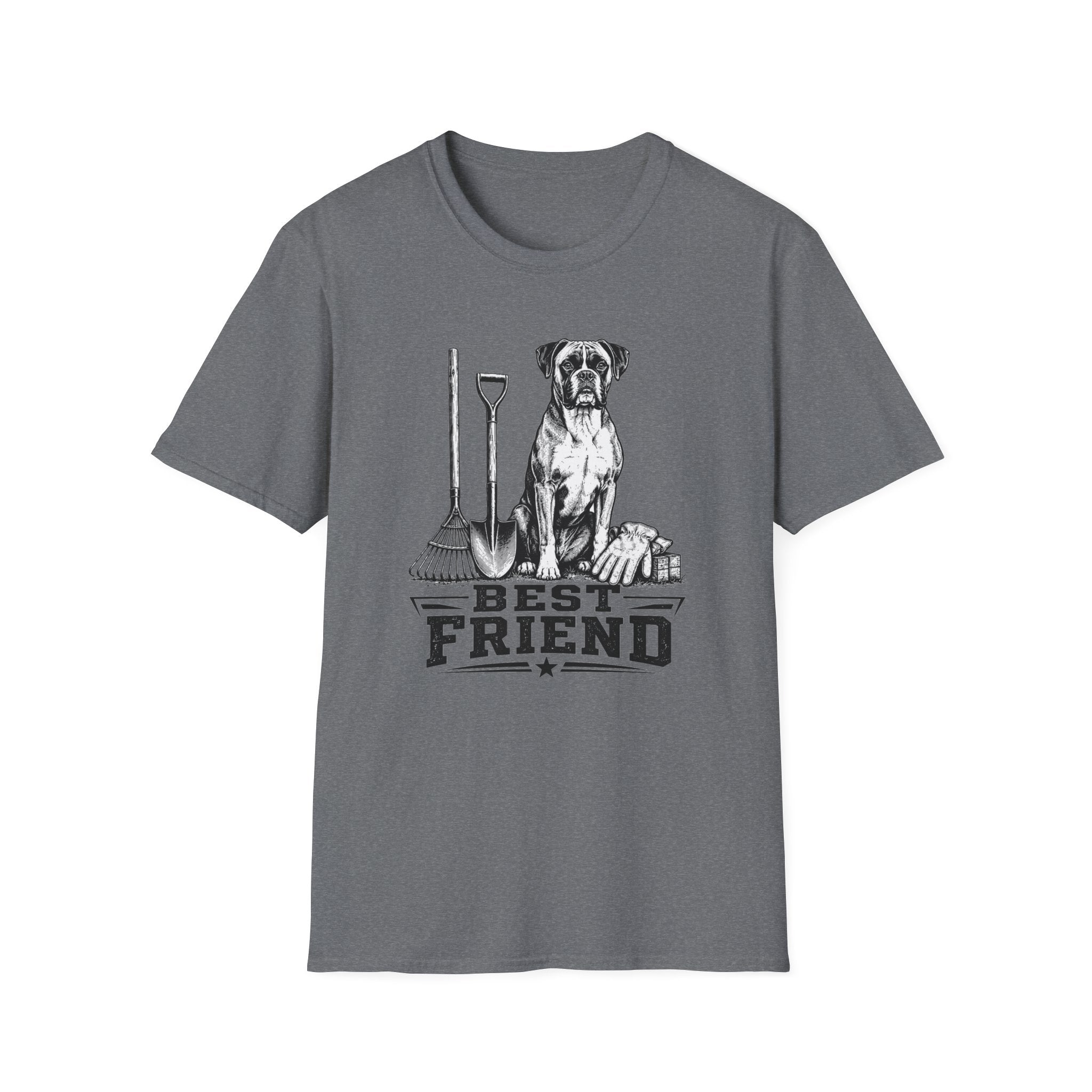 Boxer Best Friend Yardwork T-Shirt