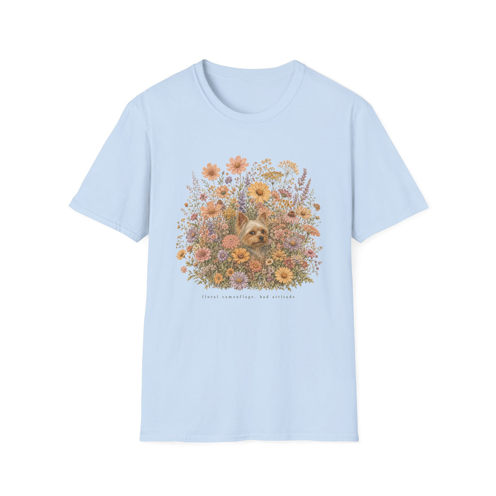 Yorkie Floral Camouflage T-Shirt
