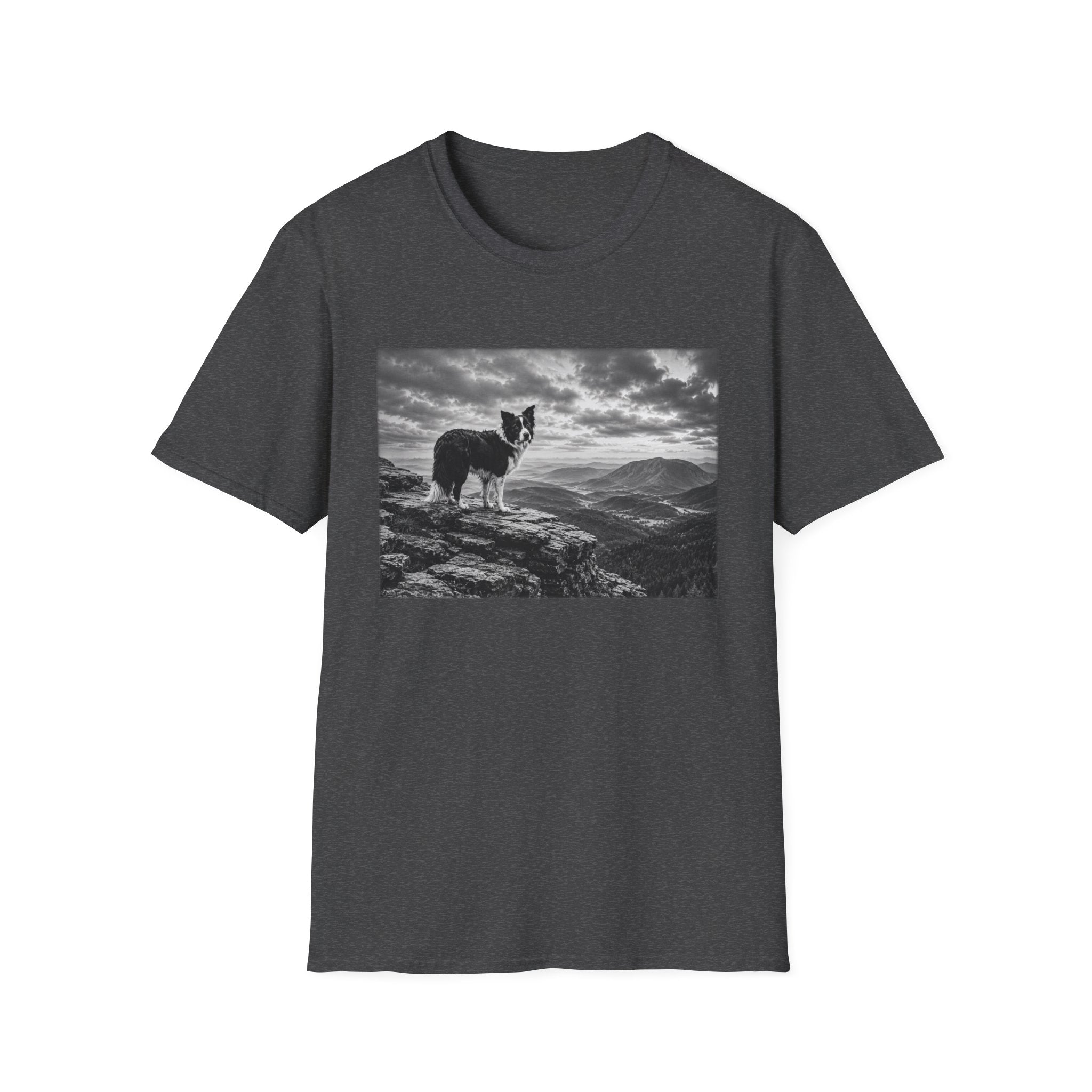 Border Collie On The Cliff Pose T-Shirt