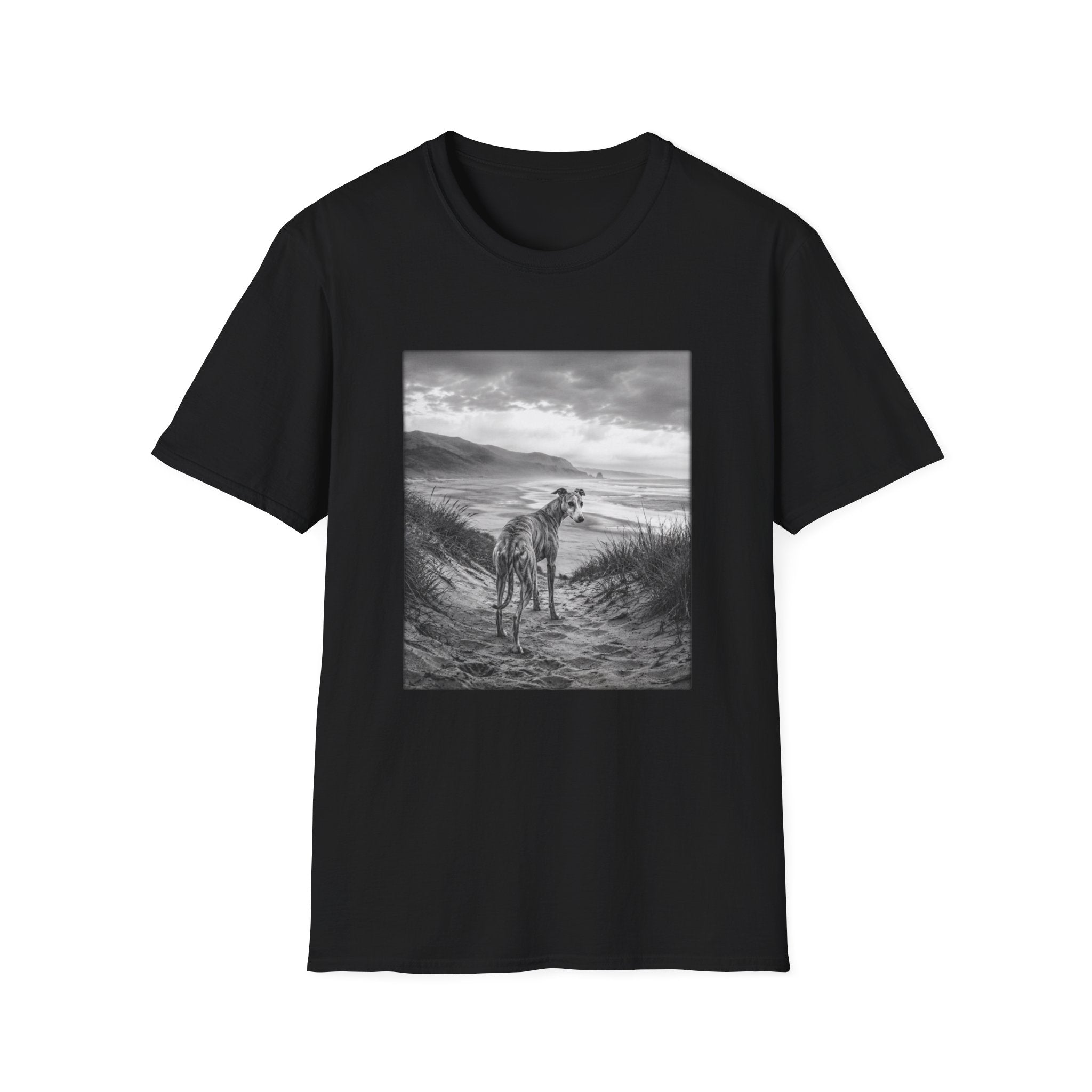 Whippet On The Beach Pose T-Shirt