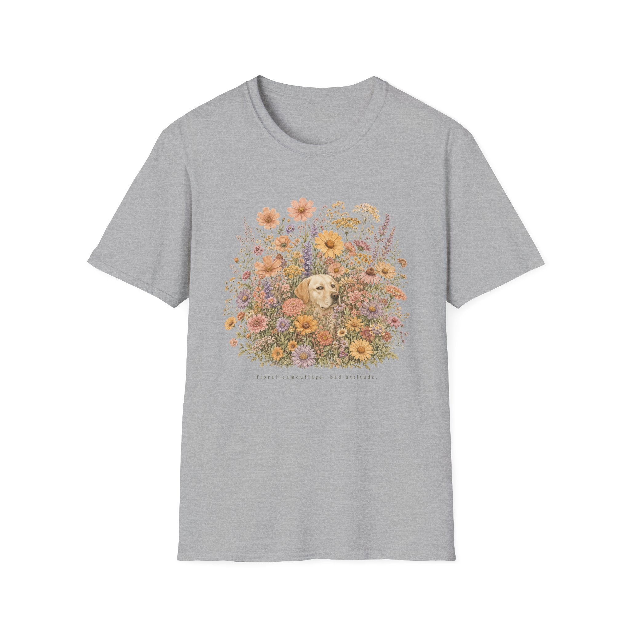 Golden Retriever Floral Camouflage T-Shirt