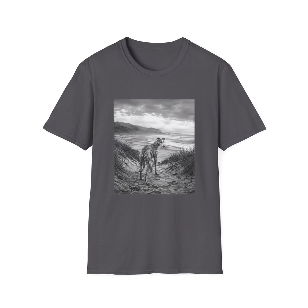 Whippet On The Beach Pose T-Shirt